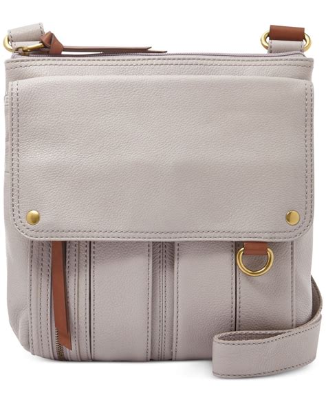 grey leather crossbody bags